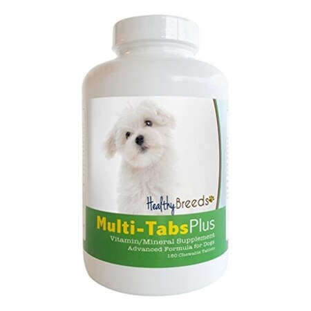 Healthy Breeds Healthy Breeds 840235140443 Maltese Multi-Tabs Plus Chewable Tablets; 180 Count 840235140443